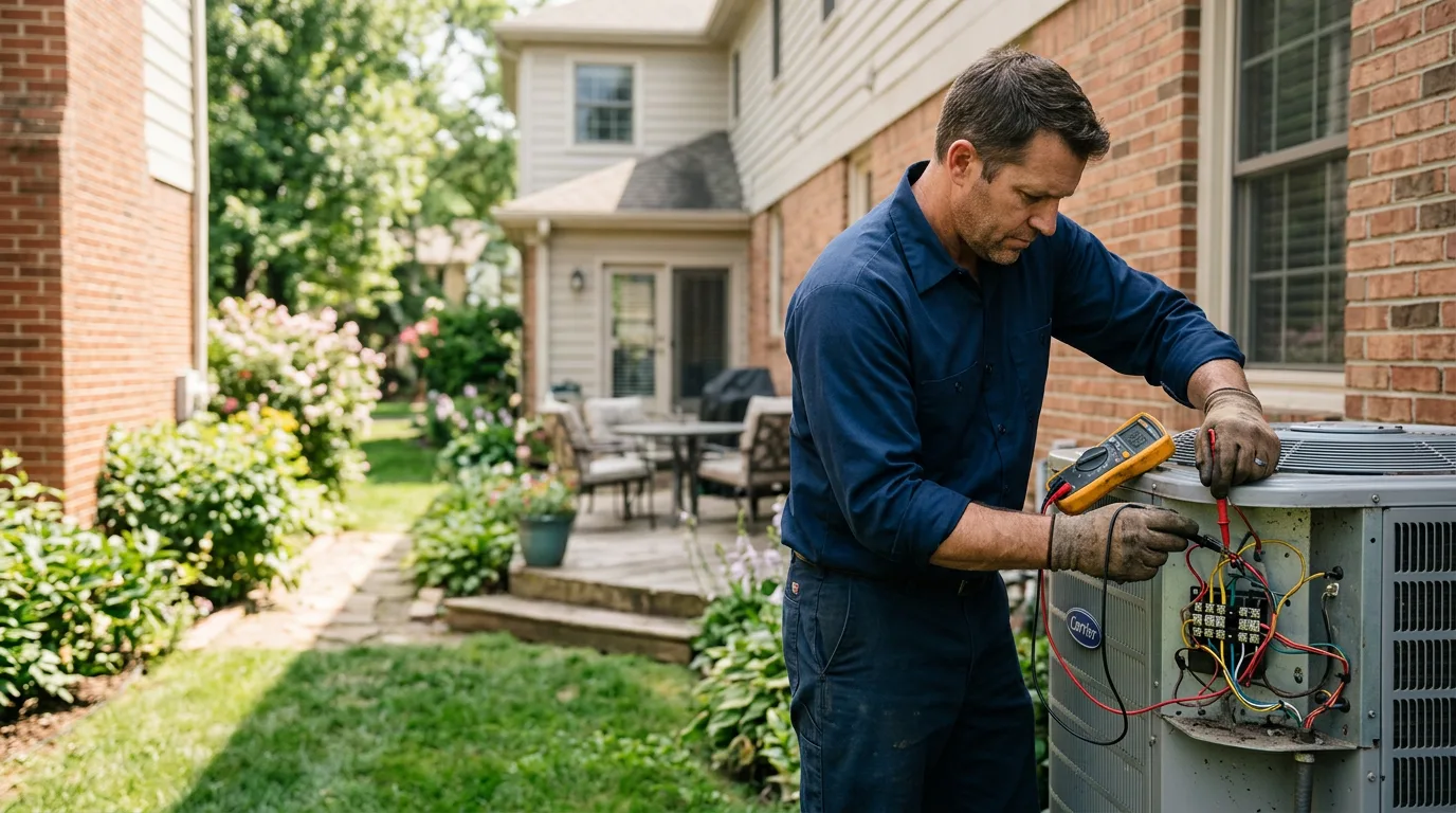 HVAC technician working near Mission Hills, CA